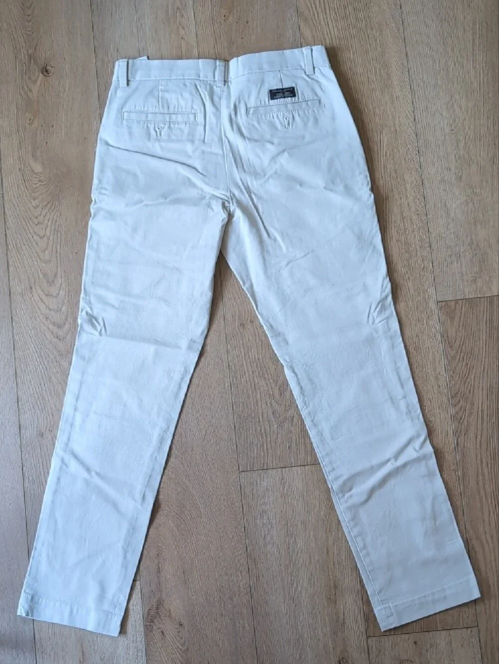 Banana Republic Off-White Slim Straight Chinos